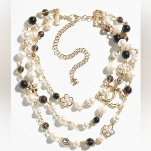 CHANEL gorgeous Gold and Pearl Multi-Strand Necklace 18" drop or more